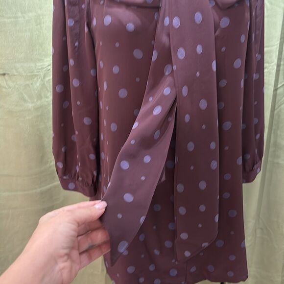 Marc By Marc Jacobs polka dot Tie Front Blouse, US4 - Picture 4 of 8
